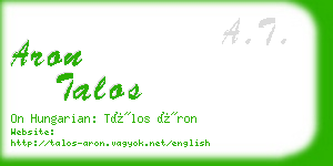 aron talos business card